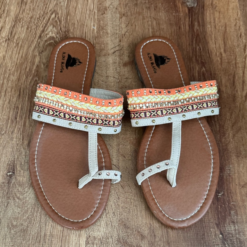Aloha Island Tan Leather Footbed